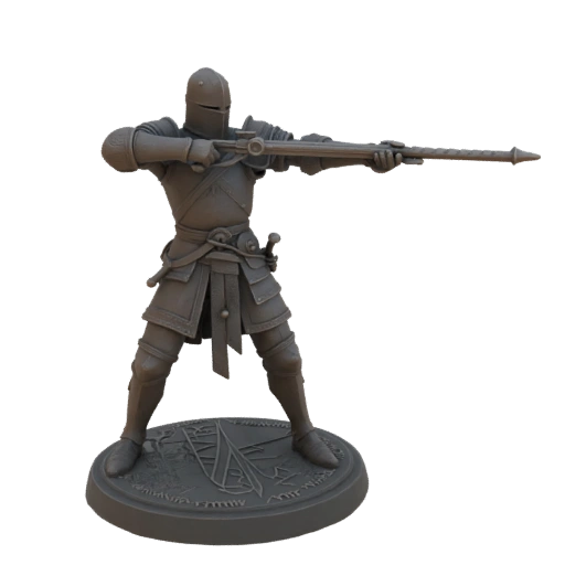 Miniature Médiévale de Guerrier STL - En Visée