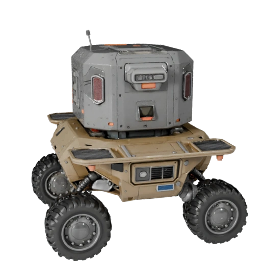 Modelo 3D de Rover de Carga Lunar Pronto para Jogo para Jogos em Tempo Real