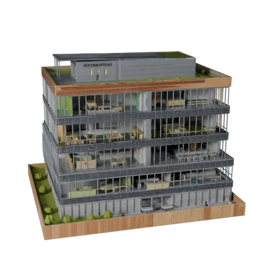 Стилизованный Startup Hub Office 3D Модель - Игровой Ассет в Реальном Времени