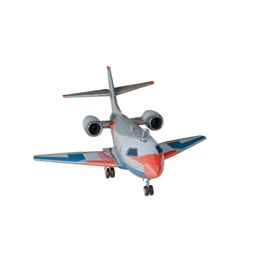 Cartoon Private Jet 3D Model for Stylized Games PBR Asset