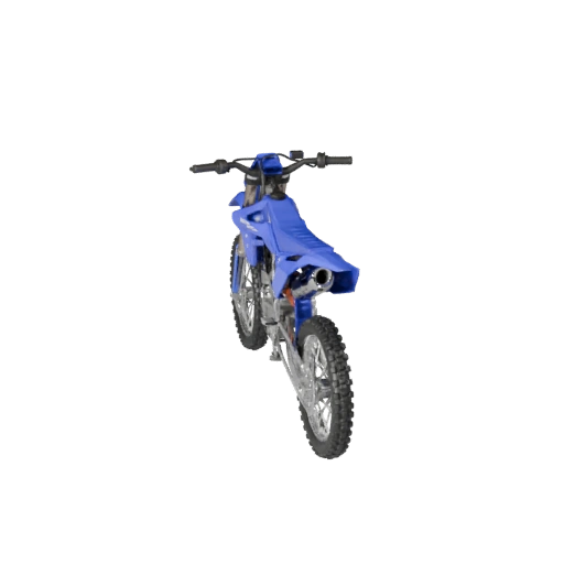 Modelo 3D de Moto de Cross Inspirada en Yamaha - Listo para Juegos Poligonal Bajo