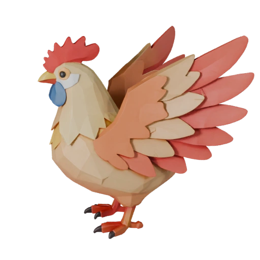 Modelo 3D de Gallo de Alto Poligonaje - Recurso STL Detallado para Impresión