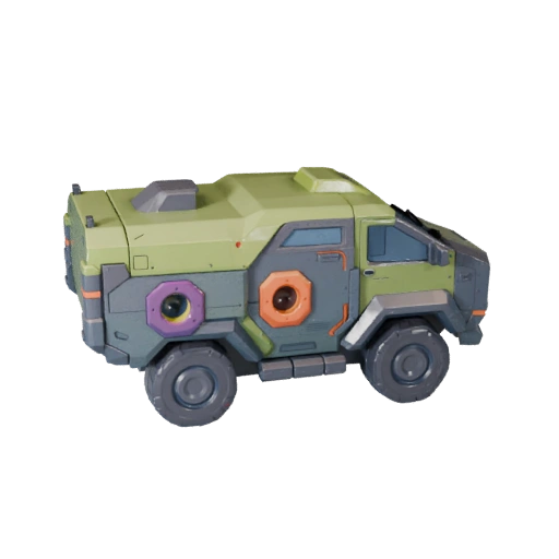 Cartoon Sci Fi Truck 3D Model - Stylized Game Asset