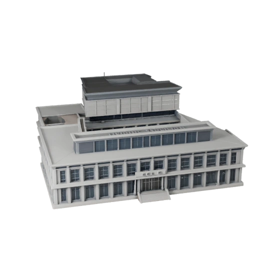 Low Poly Public Pavilion 3D Model for Realtime Game Asset