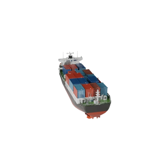 Modelo 3D de Buque Portacontenedores para Blender - Asset Listo para Renderizar