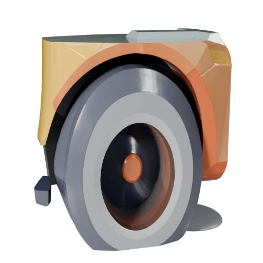 Cartoon Car Wheel 3D Model for Stylized Games PBR Asset