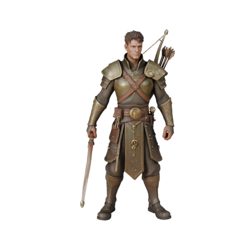 Modelo de Personagem Patrulheiro NPC de Fantasia - Articulado