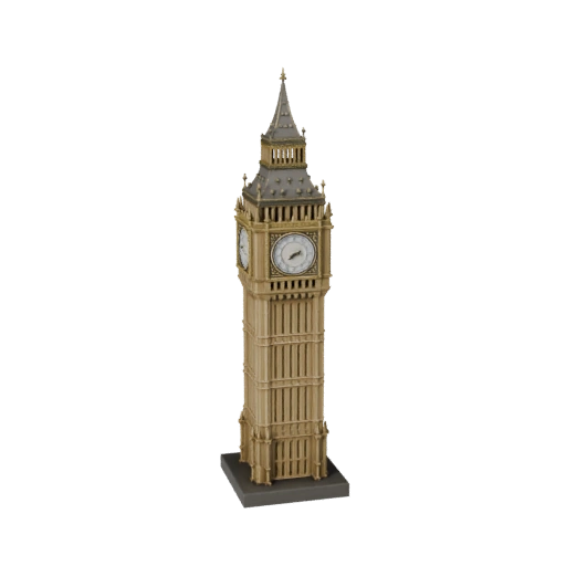 Modelo 3D Big Ben para Unity - Ativo de Jogo para Arquitetura