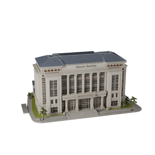 Modèle 3D de bâtiment de théâtre haute poly pour Archviz pour l'architecture
