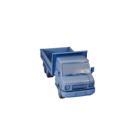 Printable Flatbed Truck STL 3D Model for Collectibles &