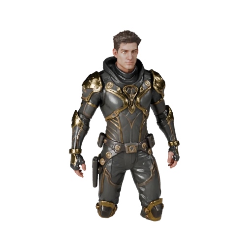 Modelo Realista de Personagem Oficial Arcano NPC - Articulado
