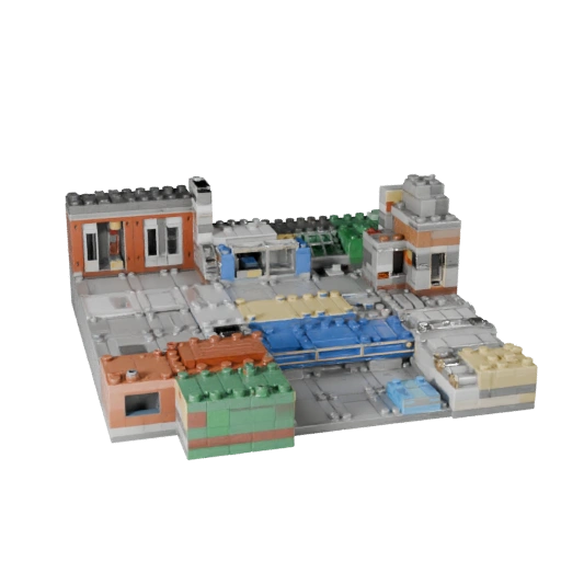 Kit di costruzione edificio città stampabile STL Modello 3D - Scala Asset