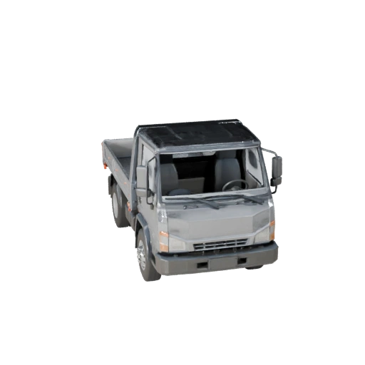 Low Poly Flatbed Truck 3D Model for Unity & Unreal