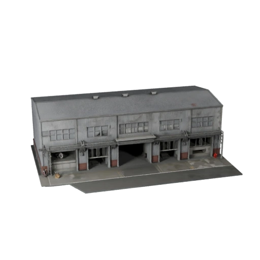 Industrieller Schuppen 3D-Modell für Unity - Spiel-Asset für Architektur