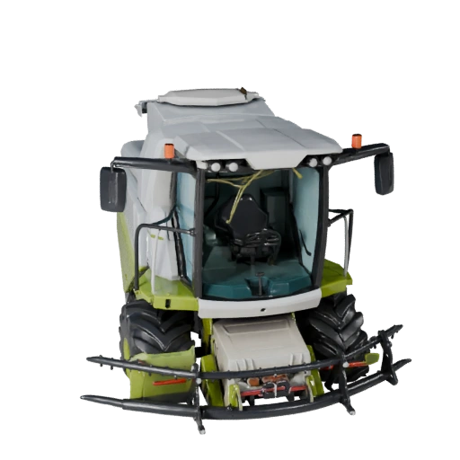 Hoher Poly Mähdrescher 3D-Modell für Studio-Renderings