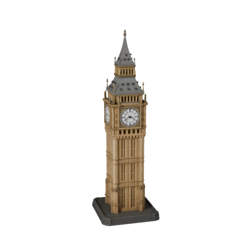 Modelo 3D Big Ben para Unreal - Ativo UE em Tempo Real para Tempo Real