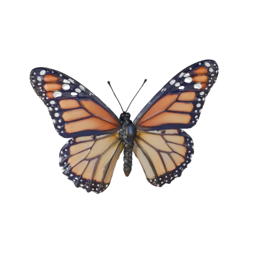 Monarch Butterfly 3D Model for Unity - Game Ready Asset, FBX