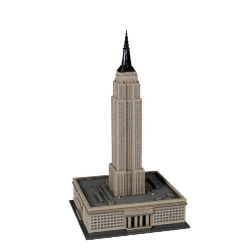 Low Poly Empire State Building 3D Model for Games & VR