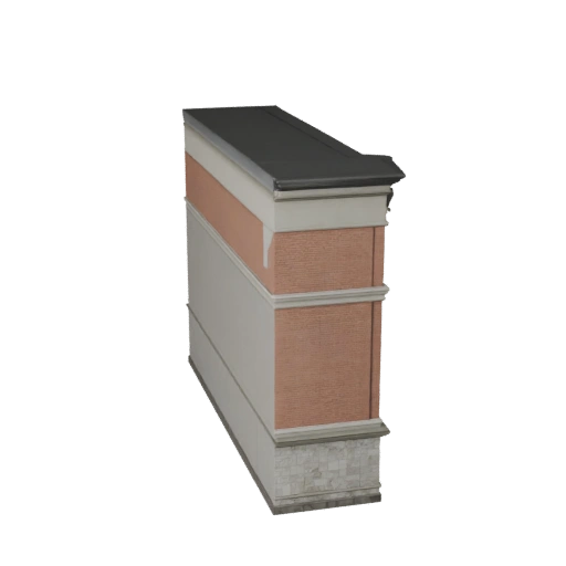 Modello 3D STL Facciata Ornata Stampabile - Asset in Scala