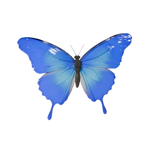 Blue Morpho Butterfly 3D Model for Unity - Game Ready Asset, FBX