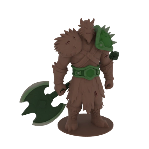 Miniatura STL Barbaro Dragonborn Fantasy