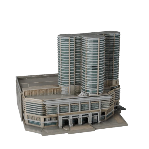 Stylized Petronas Towers 3D Model - Game Asset for Architecture