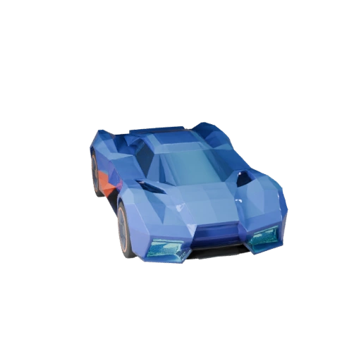 Низкополигональный научно-фантастический автомобиль 3D модель для Unity и Unreal PBR Asset