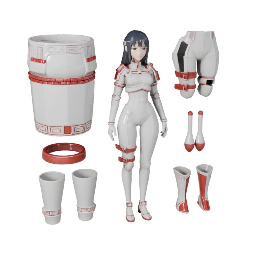 Anime Samurai Character Model - Rigged