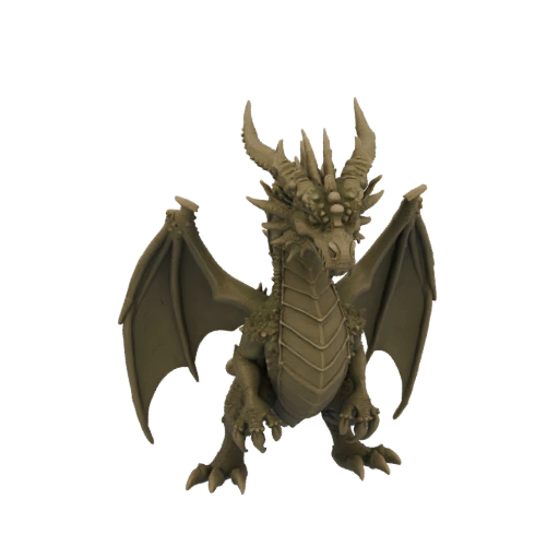 Fantasy Moonlit Dragon Boss Miniature STL
