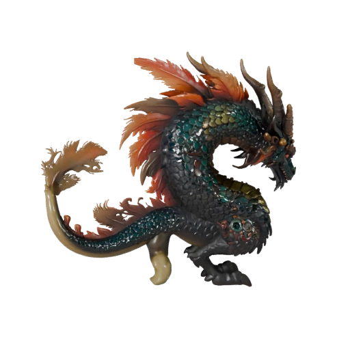 Modello 3D Drago Terrestre Cartone Animato - Asset Stilizzato per Animazione