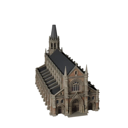 3D модель собора для Unreal - UE Asset для реального времени