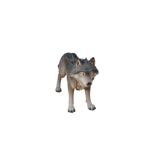 Cartoon Grauer Wolf 3D Modell - Stilisierte Asset für Animation | PBR