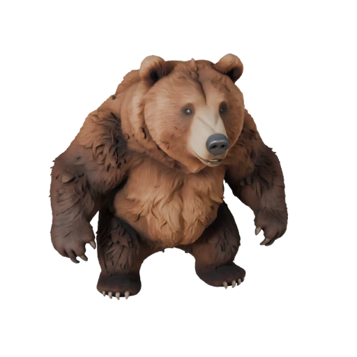 Realistic Brown Bear 3D Model - Rigged PBR Asset for Games