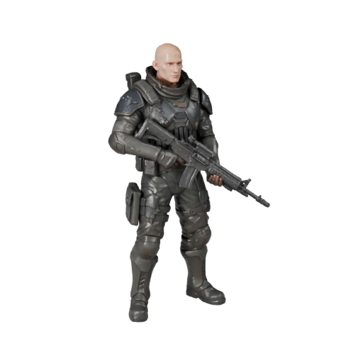 Modelo de Personaje Soldado PNJ de Ciencia Ficción - Articulado