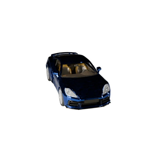 Modelo 3D Coupé Poligonal Bajo para Unity y Unreal PBR Asset