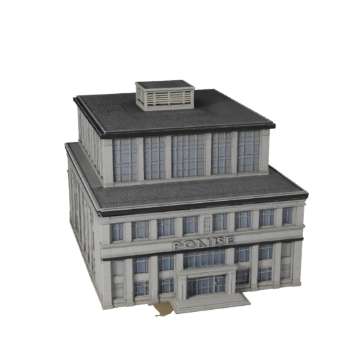 Printable Police Station STL 3D Model - Scale Asset