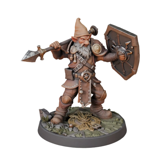 Collectible Gnome Bard RPG Hero | Display Pack 3D Asset