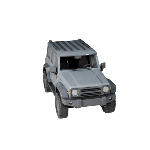 Modelo 3D de SUV de Aventura Baixo Poli para Unity e Unreal