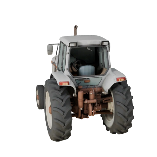 Vintage Farm Tractor 3D Model for Blender - Render Ready