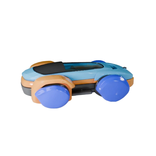 Aerodeslizador 3D Model para Unity - Asset de Juego Poligonal Bajo