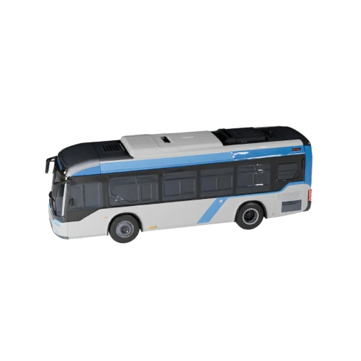 Game Ready Futuristic Bus 3D Model for Realtime Use