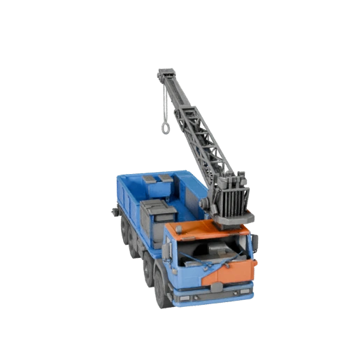 Camion gru stampabile STL Modello 3D per Collezionabili &