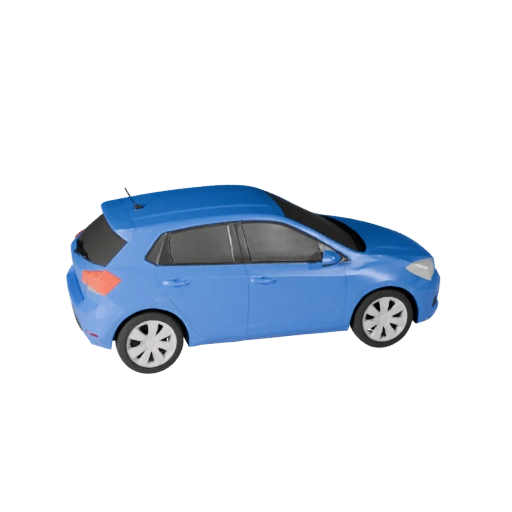 Low Poly Hatchback 3D Model for Unity & Unreal PBR Asset (Legacy)