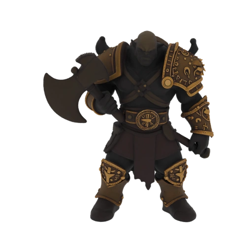 Fantasy Orc Berserker Miniature STL