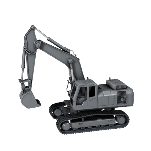 Printable Excavator STL 3D Model - Display & Collectibles