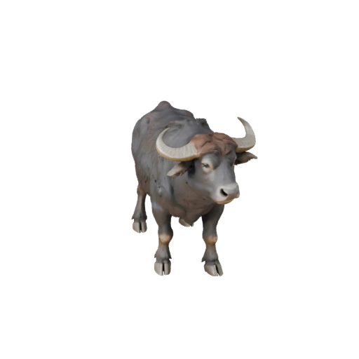 Water Buffalo 3D Model for Blender - PBR Asset with Textures