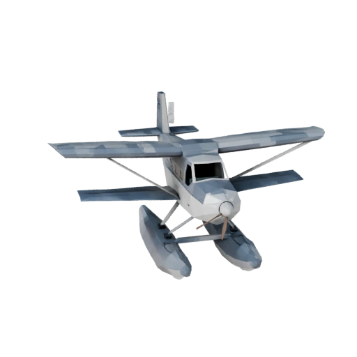 Low Poly Wasserflugzeug 3D-Modell für Unity & Unreal PBR Asset