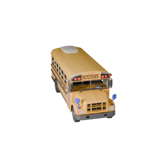 Modelo 3D de Autobús Escolar para Unity - Activo de Juego Low Poly (Legacy)