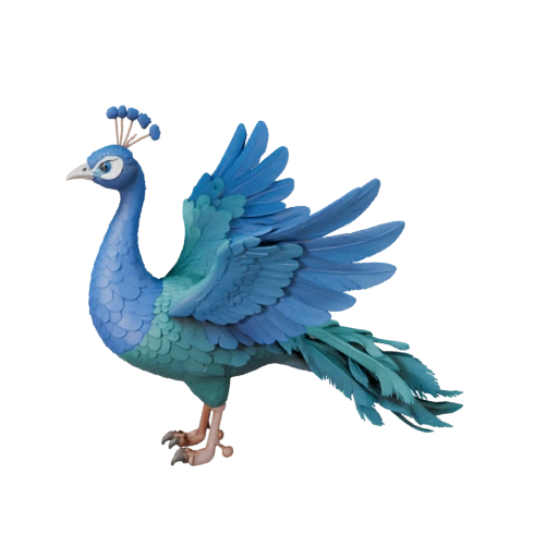 High Poly Peacock 3D Model - Detailed STL Asset for Printing