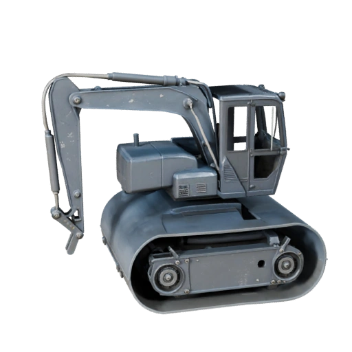High Poly Road Roller 3D Model for Studio Renders - PBR